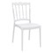 Luxury Commercial Living 36" White Stackable Outdoor Patio Dining Chair